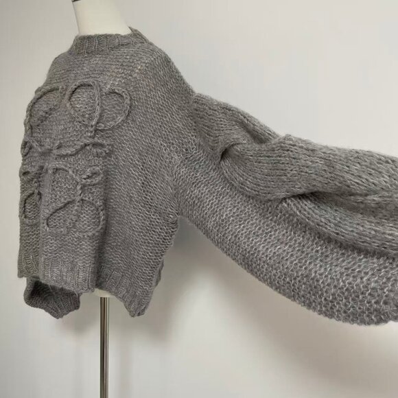 Anagram Knit Sweater with Knitted Sleeves - Picture 7 of 12